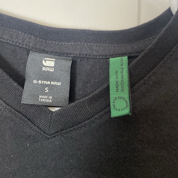 G-Star Raw Black Graphic T-Shirt Block RAW Logo Size S - Picture 3 of 5